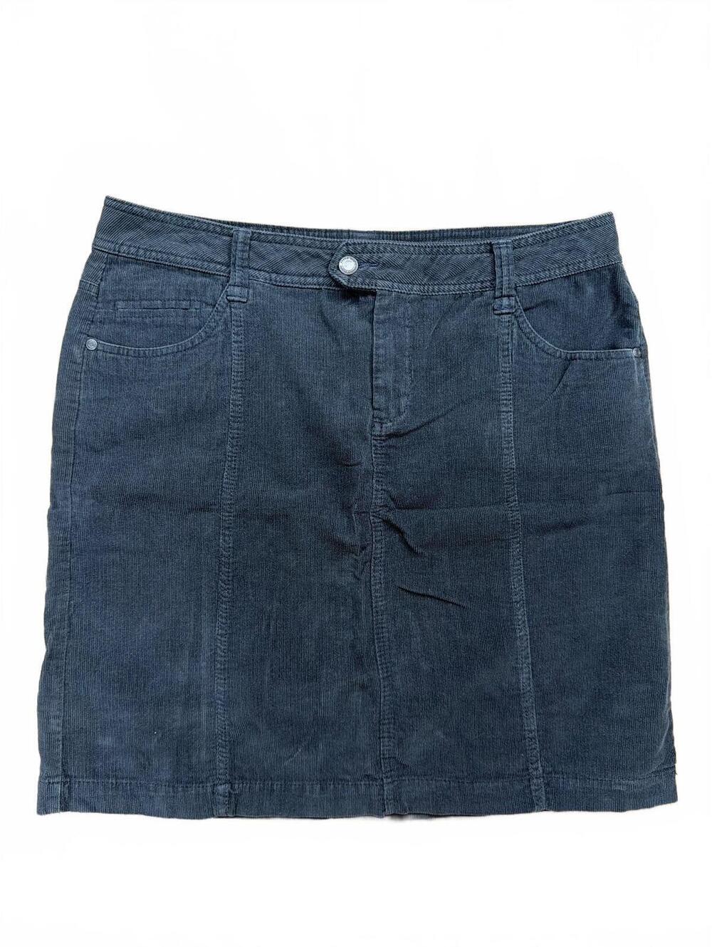 971: Faded Glory Dark Gray Corduroy Skirt - 14